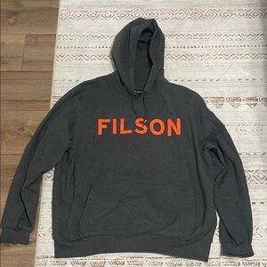 Filson Prospector Charcoal and Orange Hoodie for Men